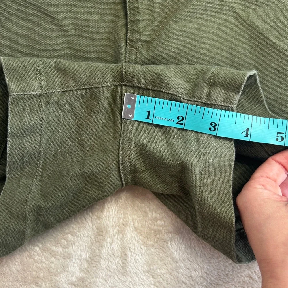 Madewell‎ Olive Green Utility Shorts Womens Size 31 Patch Pocket Canvas Fatigue